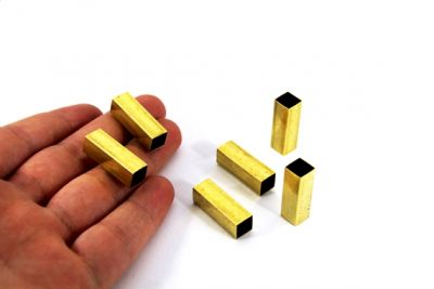 10x10x25 mm KARE DÜZ BORU, HAM PİRİNÇ - 3