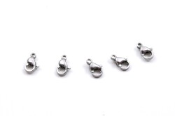 9 mm, ÇELİK PAPAĞAN KLİPS, GÜMÜŞ RENK, 1. KALİTE KARARMAZ - 2