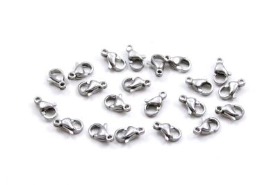 9 mm, ÇELİK PAPAĞAN KLİPS, GÜMÜŞ RENK, 1. KALİTE KARARMAZ - 1