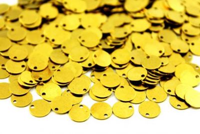 8 mm YUVARLAK TEK DELİK PUL, HAM PİRİNÇ #75H - 2