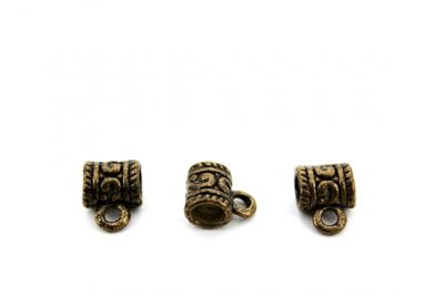 9x11 mm ZAMAK DÖKÜM SALLANTI, ANTİK SARI KAPLAMA - 2
