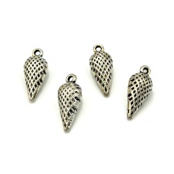 9x22 mm SALLANTI UÇ, ZAMAK DÖKÜM, BOYALI GÜMÜŞ KAPLAMA - 2