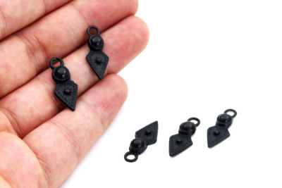 9x23 mm DESENLİ SALLANTI ZAMAK DÖKÜM, SİYAH RENK - 2