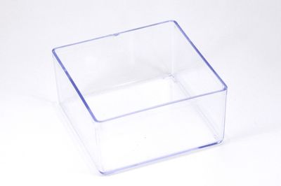 9x9 cm, YÜKSEKLİK : 5 cm, 1 ADET, KAPAKLI KÜP MALZEME KUTUSU, BONCUK KUTUSU, ŞEFFAF RENK - 3