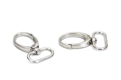 Boy : 53 mm, Alt İç Genişlik : 25 mm, GEMİCİ ANAHTARLIĞI, PARİS KANCA, NİKEL KAPLAMA - 2