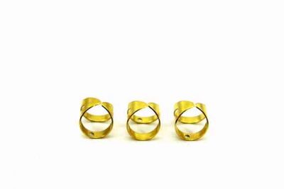 Çap 10 mm - Genişlik 9 mm TEK DELİK KIKIRDAK KÜPE, HAM PİRİNÇ #1137H - 2