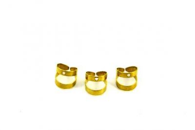 Çap 10 mm - Genişlik 9 mm TEK DELİK KIKIRDAK KÜPE, HAM PİRİNÇ #1137H - 4