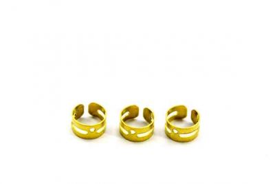 Çap 10 mm - Genişlik 9 mm TEK DELİK KIKIRDAK KÜPE, HAM PİRİNÇ #1139H - 2
