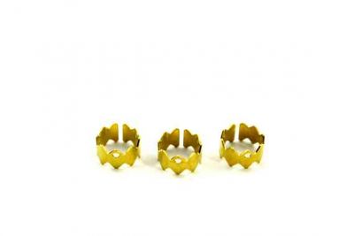 Çap 10 mm - Genişlik 9 mm TEK DELİK KIKIRDAK KÜPE, HAM PİRİNÇ #1140H - 3