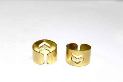 Çap 19 mm Genişlik 14 mm, YÜZÜK KOLU, HAM PİRİNÇ #1207H - 3