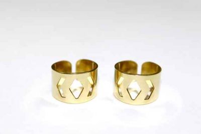 Çap 19 mm Genişlik 14 mm, YÜZÜK KOLU, HAM PİRİNÇ #1209H - 2