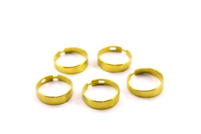 Çap 19 mm - Genişlik 6 mm YÜZÜK KOLU, HAM PİRİNÇ #542H - 1