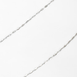 ÇELİK KOLYE ZİNCİRİ, 1.5x3.5 mm ATAÇ ZİNCİR BEYAZ RENK, 40 cm Zincir + 5 cm Uzatma Ayar Zinciri - 5