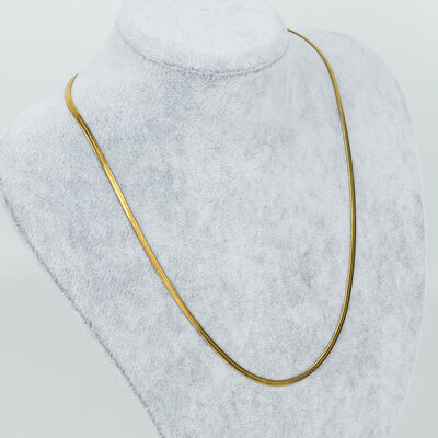 ÇELİK KOLYE ZİNCİRİ, 2 mm İTALYAN ZİNCİR GOLD RENK, 40 cm Zincir + 5 cm Uzatma Ayar Zinciri - 3