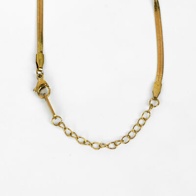 ÇELİK KOLYE ZİNCİRİ, 2 mm İTALYAN ZİNCİR GOLD RENK, 40 cm Zincir + 5 cm Uzatma Ayar Zinciri - 4