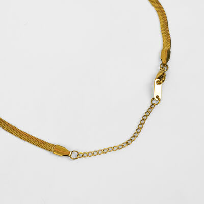 ÇELİK KOLYE ZİNCİRİ, 4 mm İTALYAN ZİNCİR GOLD RENK, 40 cm Zincir + 5 cm Uzatma Ayar Zinciri - 4