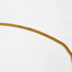 ÇELİK KOLYE ZİNCİRİ, 4 mm İTALYAN ZİNCİR GOLD RENK, 40 cm Zincir + 5 cm Uzatma Ayar Zinciri - Thumbnail