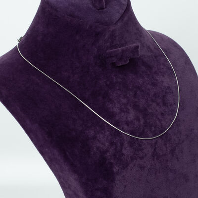 ÇELİK KOLYE ZİNCİRİ, BEYAZ RENK, 40 cm Zincir + 5 cm Uzatma Ayar Zinciri - 3