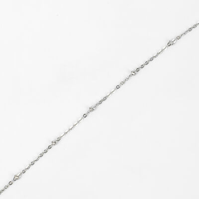 ÇELİK KOLYE ZİNCİRİ, BEYAZ RENK, 40 cm Zincir + 5 cm Uzatma Ayar Zinciri - 5