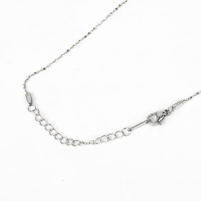 ÇELİK KOLYE ZİNCİRİ, BEYAZ RENK, 40 cm Zincir + 5 cm Uzatma Ayar Zinciri - 4