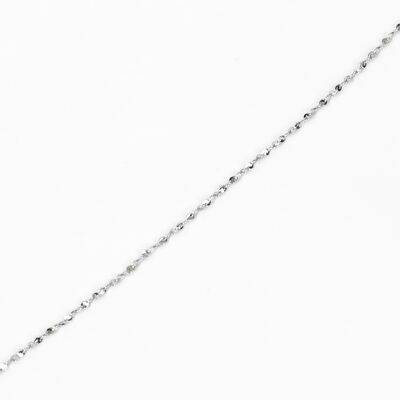 ÇELİK KOLYE ZİNCİRİ, BEYAZ RENK, 40 cm Zincir + 5 cm Uzatma Ayar Zinciri - 5