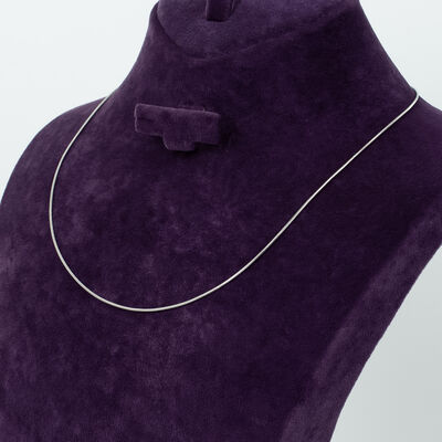 ÇELİK KOLYE ZİNCİRİ, BEYAZ RENK, 40 cm Zincir + 5 cm Uzatma Ayar Zinciri - 2