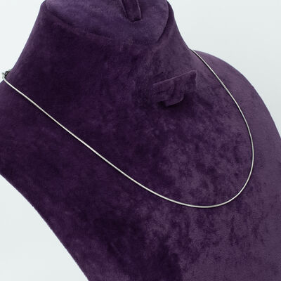 ÇELİK KOLYE ZİNCİRİ, BEYAZ RENK, 40 cm Zincir + 5 cm Uzatma Ayar Zinciri - 3