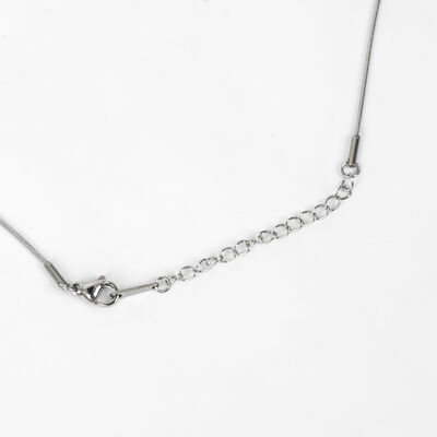 ÇELİK KOLYE ZİNCİRİ, BEYAZ RENK, 40 cm Zincir + 5 cm Uzatma Ayar Zinciri - 4