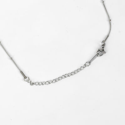 ÇELİK KOLYE ZİNCİRİ, BEYAZ RENK, 40 cm Zincir + 5 cm Uzatma Ayar Zinciri - 4