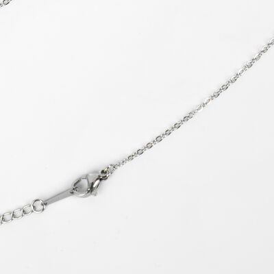 ÇELİK KOLYE ZİNCİRİ, BEYAZ RENK, 40 cm Zincir + 5 cm Uzatma Ayar Zinciri - 5