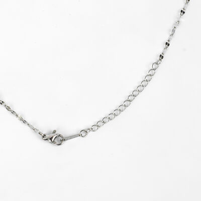 ÇELİK KOLYE ZİNCİRİ, BEYAZ RENK, 40 cm Zincir + 5 cm Uzatma Ayar Zinciri - 4