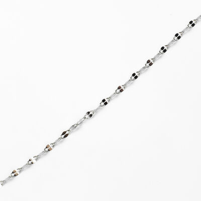 ÇELİK KOLYE ZİNCİRİ, BEYAZ RENK, 40 cm Zincir + 5 cm Uzatma Ayar Zinciri - 5