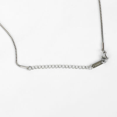 ÇELİK KOLYE ZİNCİRİ, BEYAZ RENK, 40 cm Zincir + 5 cm Uzatma Ayar Zinciri - 4