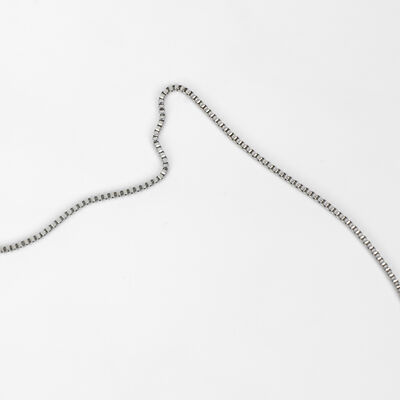 ÇELİK KOLYE ZİNCİRİ, BEYAZ RENK, 40 cm Zincir + 5 cm Uzatma Ayar Zinciri - 5