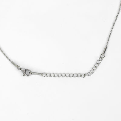 ÇELİK KOLYE ZİNCİRİ, BEYAZ RENK, 40 cm Zincir + 5 cm Uzatma Ayar Zinciri - 4