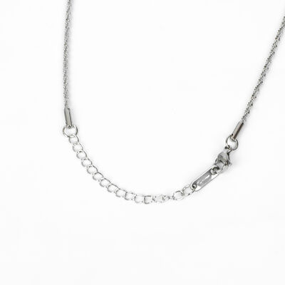 ÇELİK KOLYE ZİNCİRİ, BEYAZ RENK, 40 cm Zincir + 5 cm Uzatma Ayar Zinciri - 4