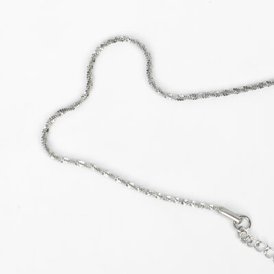 ÇELİK KOLYE ZİNCİRİ, BEYAZ RENK, 40 cm Zincir + 5 cm Uzatma Ayar Zinciri - 5