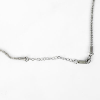 ÇELİK KOLYE ZİNCİRİ, BEYAZ RENK, 40 cm Zincir + 5 cm Uzatma Ayar Zinciri - 4