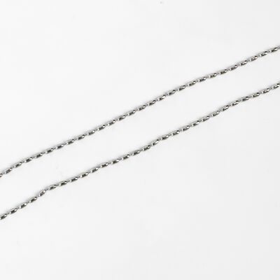 ÇELİK KOLYE ZİNCİRİ, BEYAZ RENK, 40 cm Zincir + 5 cm Uzatma Ayar Zinciri - 5