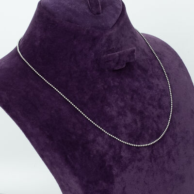 ÇELİK KOLYE ZİNCİRİ, BEYAZ RENK, 40 cm Zincir + 5 cm Uzatma Ayar Zinciri - 3