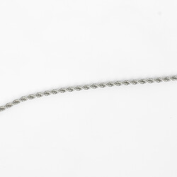 ÇELİK KOLYE ZİNCİRİ, BEYAZ RENK, 40 cm Zincir + 5 cm Uzatma Ayar Zinciri - 5
