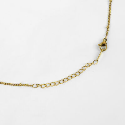 ÇELİK KOLYE ZİNCİRİ, GOLD RENK, 40 cm Zincir + 5 cm Uzatma Ayar Zinciri - 4