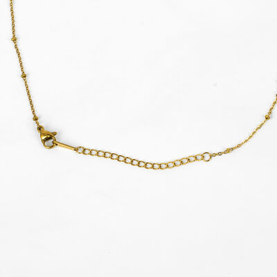 ÇELİK KOLYE ZİNCİRİ, GOLD RENK, 40 cm Zincir + 5 cm Uzatma Ayar Zinciri - 4