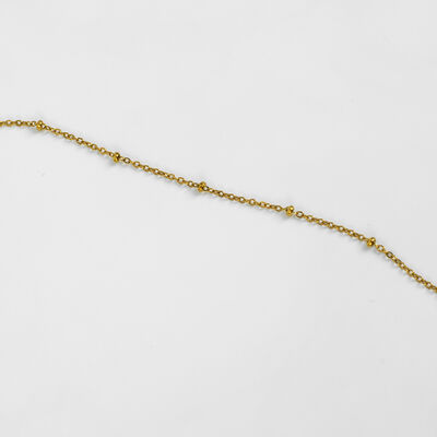 ÇELİK KOLYE ZİNCİRİ, GOLD RENK, 40 cm Zincir + 5 cm Uzatma Ayar Zinciri - 5