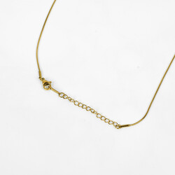 ÇELİK KOLYE ZİNCİRİ, GOLD RENK, 40 cm Zincir + 5 cm Uzatma Ayar Zinciri - Thumbnail