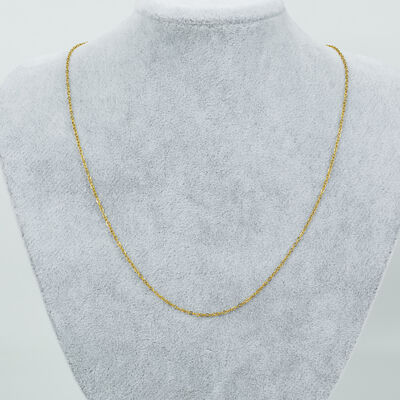 ERTÜRK - ÇELİK KOLYE ZİNCİRİ, GOLD RENK, 40 cm Zincir + 5 cm Uzatma Ayar Zinciri