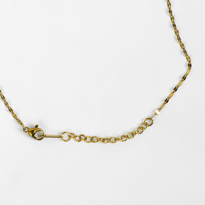 ÇELİK KOLYE ZİNCİRİ, GOLD RENK, 40 cm Zincir + 5 cm Uzatma Ayar Zinciri - 4