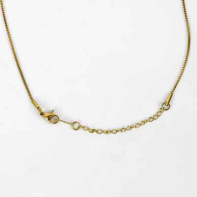 ÇELİK KOLYE ZİNCİRİ, GOLD RENK, 40 cm Zincir + 5 cm Uzatma Ayar Zinciri - 4