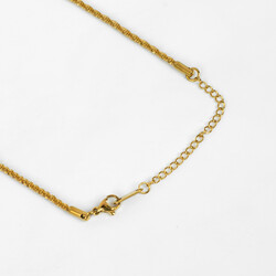 ÇELİK KOLYE ZİNCİRİ, GOLD RENK, 40 cm Zincir + 5 cm Uzatma Ayar Zinciri - Thumbnail