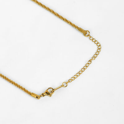 ÇELİK KOLYE ZİNCİRİ, GOLD RENK, 40 cm Zincir + 5 cm Uzatma Ayar Zinciri - 4